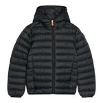 Save The Duck Giubbino tinta unita con Cappuccio Nero per Neonata J30650BN NERO SAVE THE DUCK 