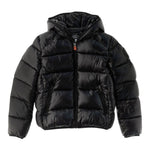 Save The Duck Giubbino tinta unita con Zip E Cappuccio Nero per Bambino J31280BJXX NERO SAVE THE DUCK 