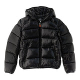 Save The Duck Giubbino tinta unita con Zip E Cappuccio Nero per Bambino J31280BJXX NERO SAVE THE DUCK 