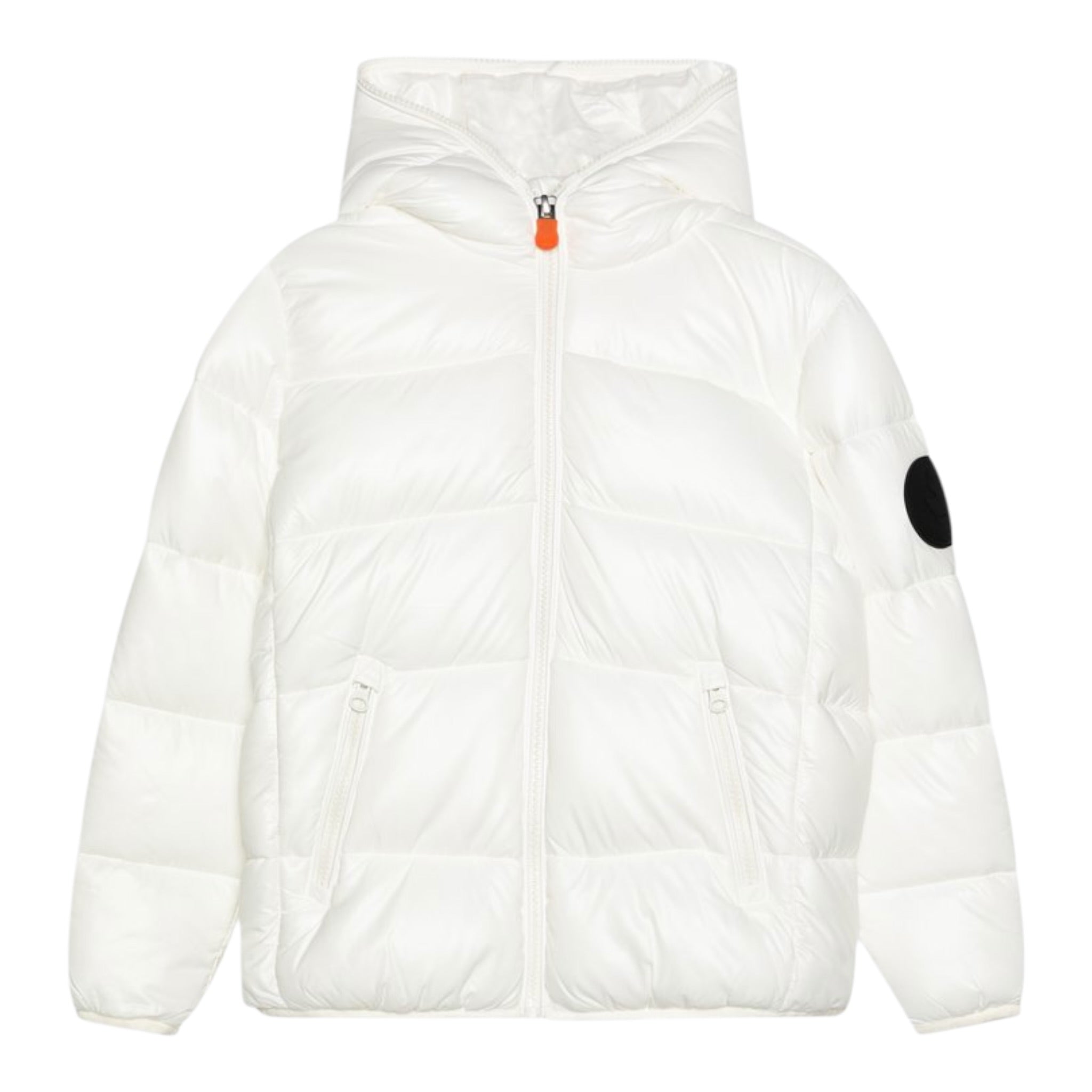 Save The Duck Giubbino tinta unita con Zip E Cappuccio Bianco per Bambino J31280BX BIANCO SAVE THE DUCK 