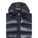 Save The Duck Giubbino tinta unita con Zip E Cappuccio Blu per Neonato J31280BXXX BLU SAVE THE DUCK 