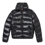 Save The Duck Giubbino tinta unita con Zip E Cappuccio Nero per Bambino J31280BXXXX NERO SAVE THE DUCK 