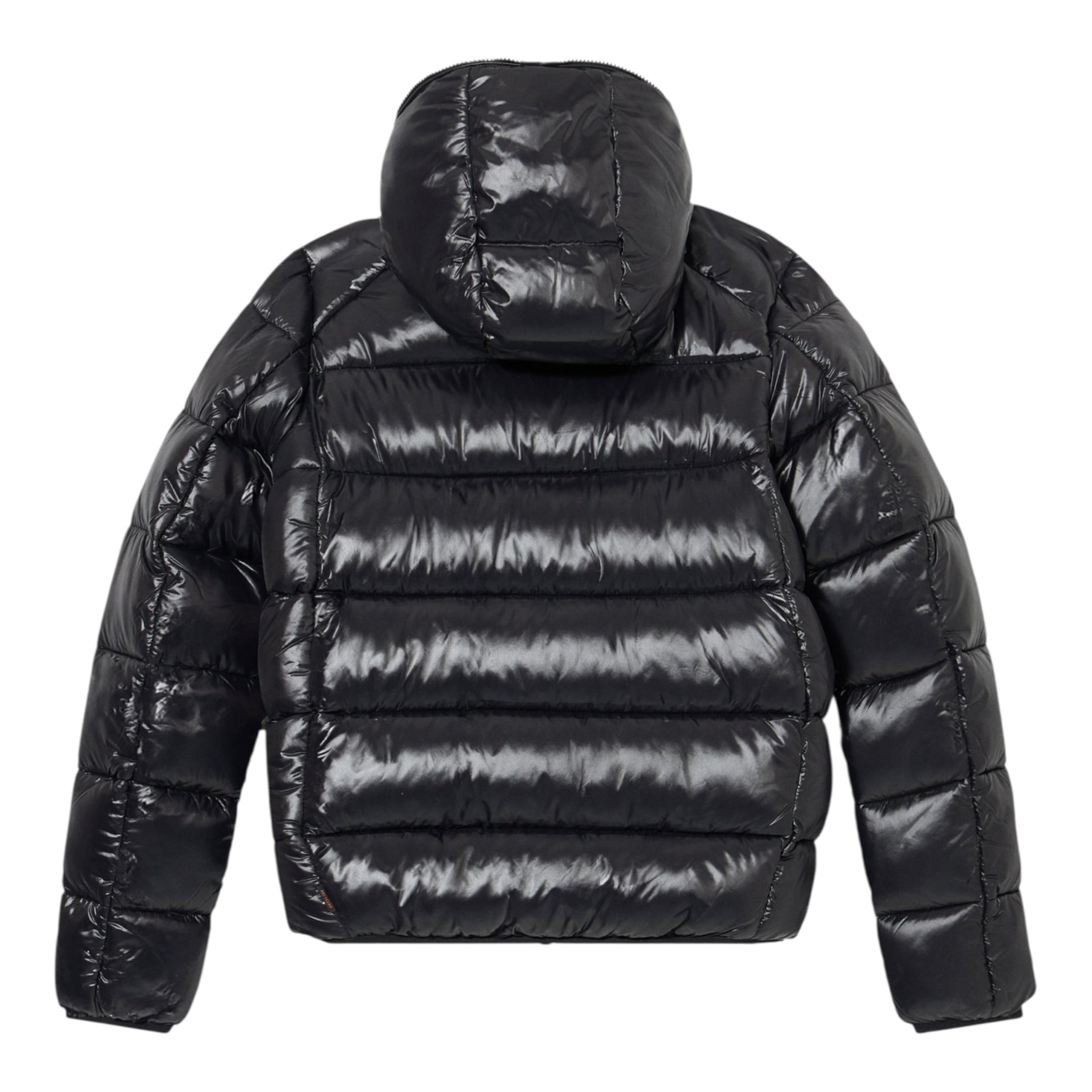 Save The Duck Giubbino tinta unita con Zip E Cappuccio Nero per Bambino J31280BXXXX NERO SAVE THE DUCK 