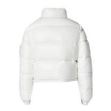 Save The Duck Giubbino tinta unita con Zip Bianco per Bambina J31326G BIANCO SAVE THE DUCK 