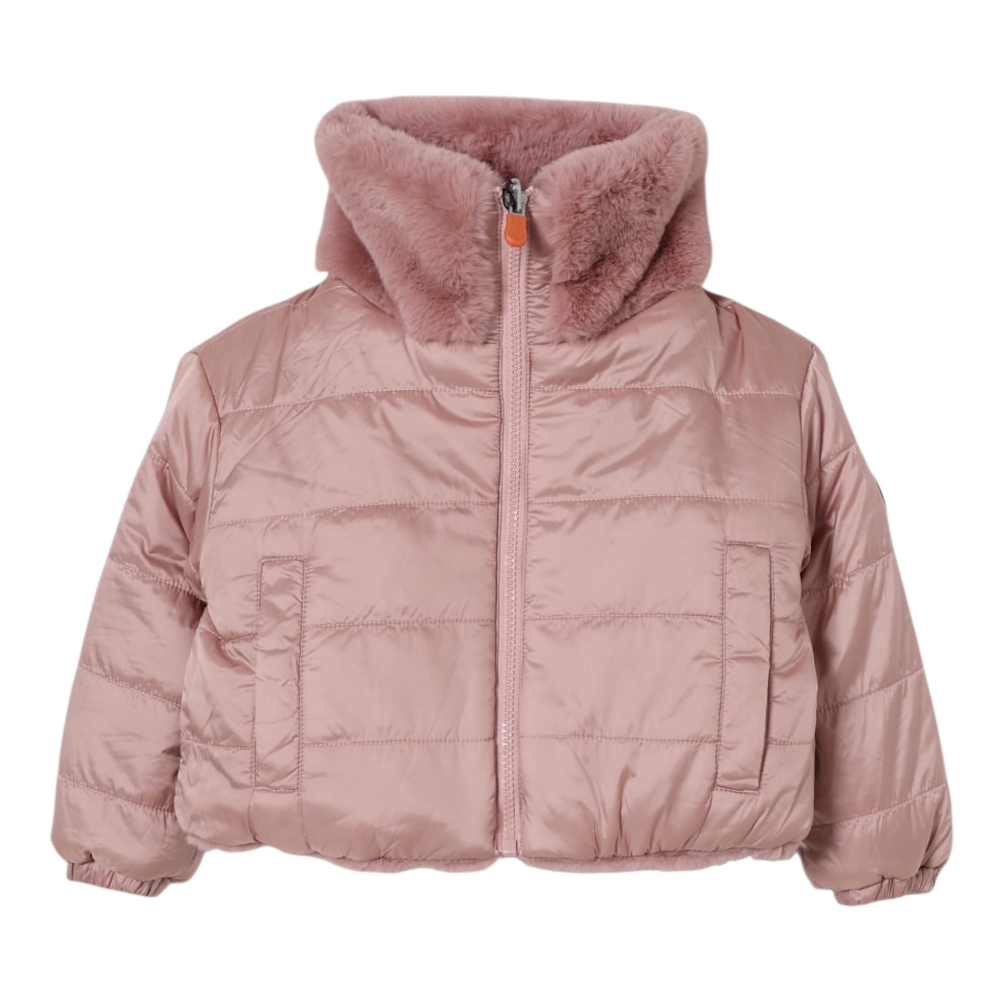 Save The Duck Giubbino Modello Crop con Pelliccia Reversibile Rosa per Bambina J31352G ROSA SAVE THE DUCK 