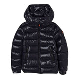 Save The Duck Giubbino tinta unita con Zip E Cappuccio Blu per Bambino J31653B BLU SAVE THE DUCK 