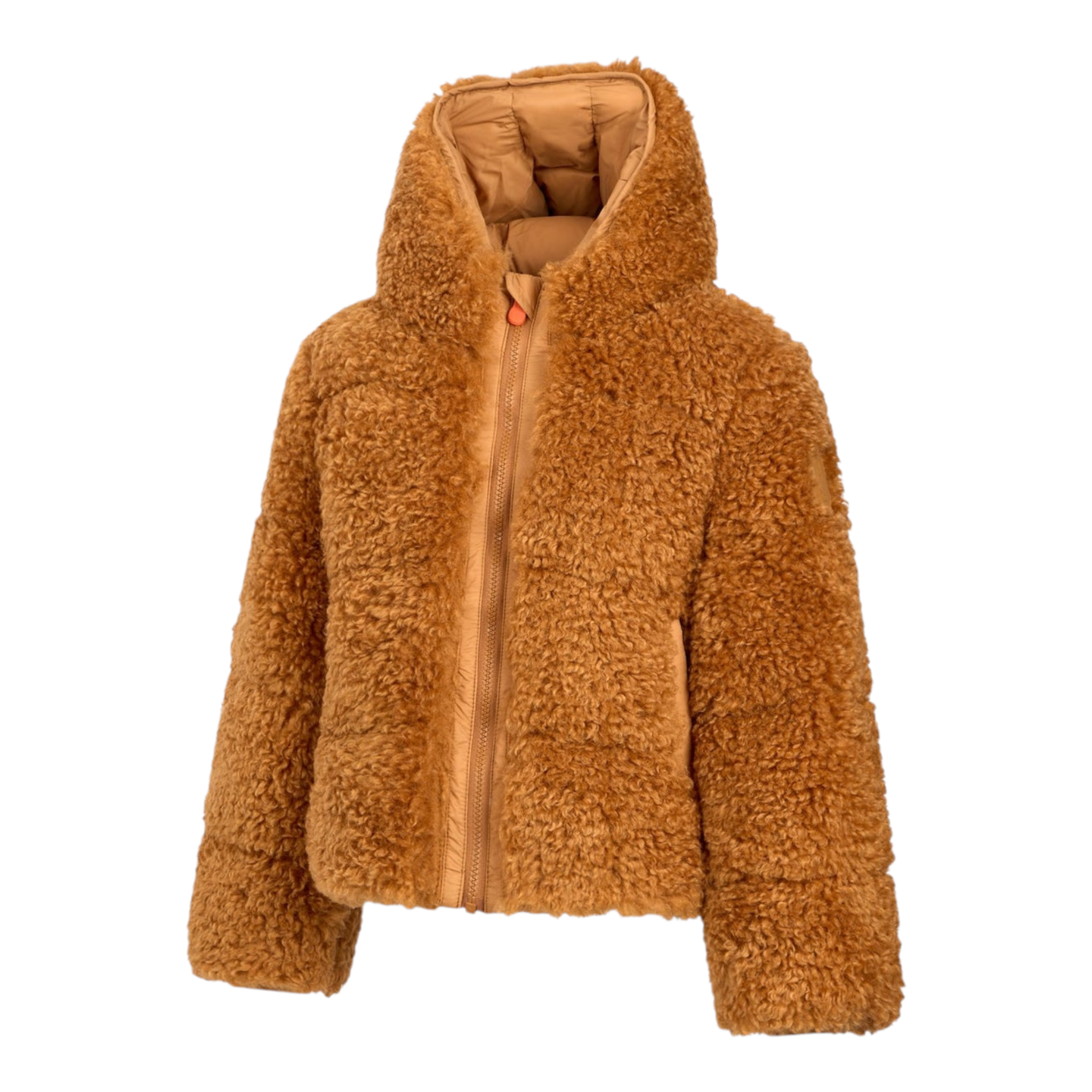 Save The Duck Giubbino tinta unita con Zip E Cappuccio Cammello per Bambino J32369G CAMMELLO SAVE THE DUCK 