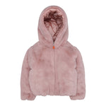 Save The Duck Pelliccia tinta unita con Zip E Cappuccio Reversibile Rosa per Bambina J33540G ROSA SAVE THE DUCK 