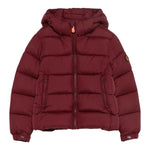 Save The Duck Giubbino tinta unita con Zip E Cappuccio Bordeaux per Bambino J35560BMIRO21 BORDEAUX SAVE THE DUCK 