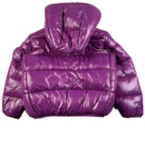 Save The Duck Giubbino tinta unita con Zip E Cappuccio Viola per Neonata J38090G VIOLA SAVE THE DUCK 
