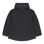 Save The Duck Giubbino tinta unita con Cappuccio E Zip Nero per Bambino J40050G NERO SAVE THE DUCK 
