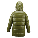 Save The Duck Giubbino tinta unita con Cappuccio Verde per Bambino J40292B VERDE SAVE THE DUCK 