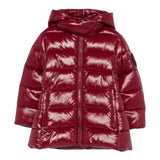 Save The Duck Giubbino tinta unita con Zip E Cappuccio Bordeaux per Bambino J42445GLOVE21 BORDEAUX SAVE THE DUCK 