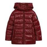 Save The Duck Giubbino tinta unita con Cappuccio E Zip Rosso per Bambino J42445G ROSSO SAVE THE DUCK 