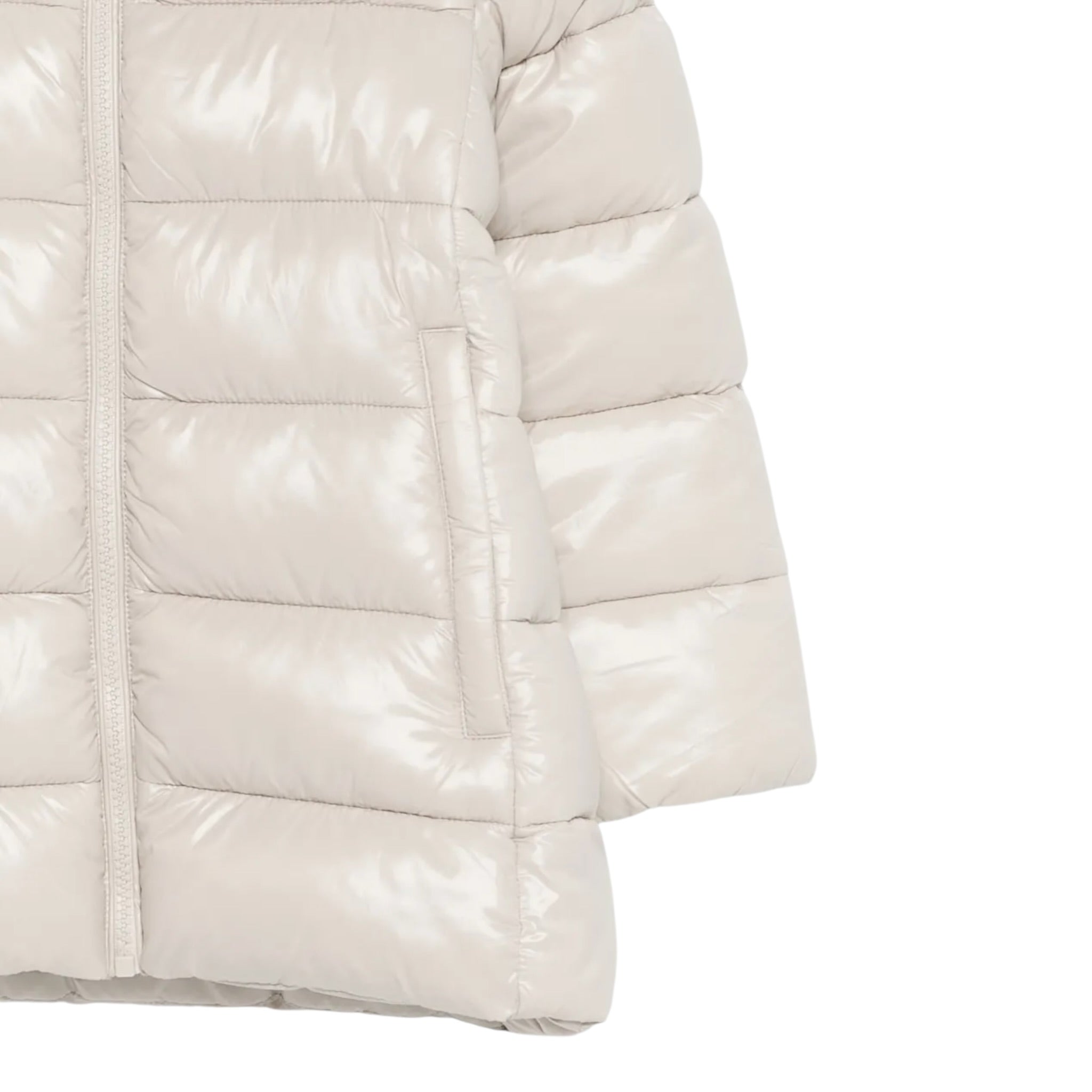 Save The Duck Giubbino tinta unita con Zip E Cappuccio Beige per Neonata J4244GLOVE21 BEIGE SAVE THE DUCK 