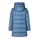 Save The Duck Giubbino tinta unita con Zip E Cappuccio Azzurro per Bambina J43110G AZZURRO SAVE THE DUCK 