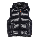 Save The Duck Giubbino Smanicato tinta unita con Zip E Cappuccio Blu per Bambino J80296X BLU SAVE THE DUCK 