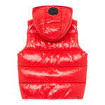 Save The Duck Giubbino Smanicato tinta unita con Zip E Cappuccio Rosso per Neonato J80296XN ROSSO SAVE THE DUCK 