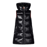 Save The Duck Giubbino Smanicato tinta unita con Cappuccio Nero per Bambina J80302G NERO SAVE THE DUCK 