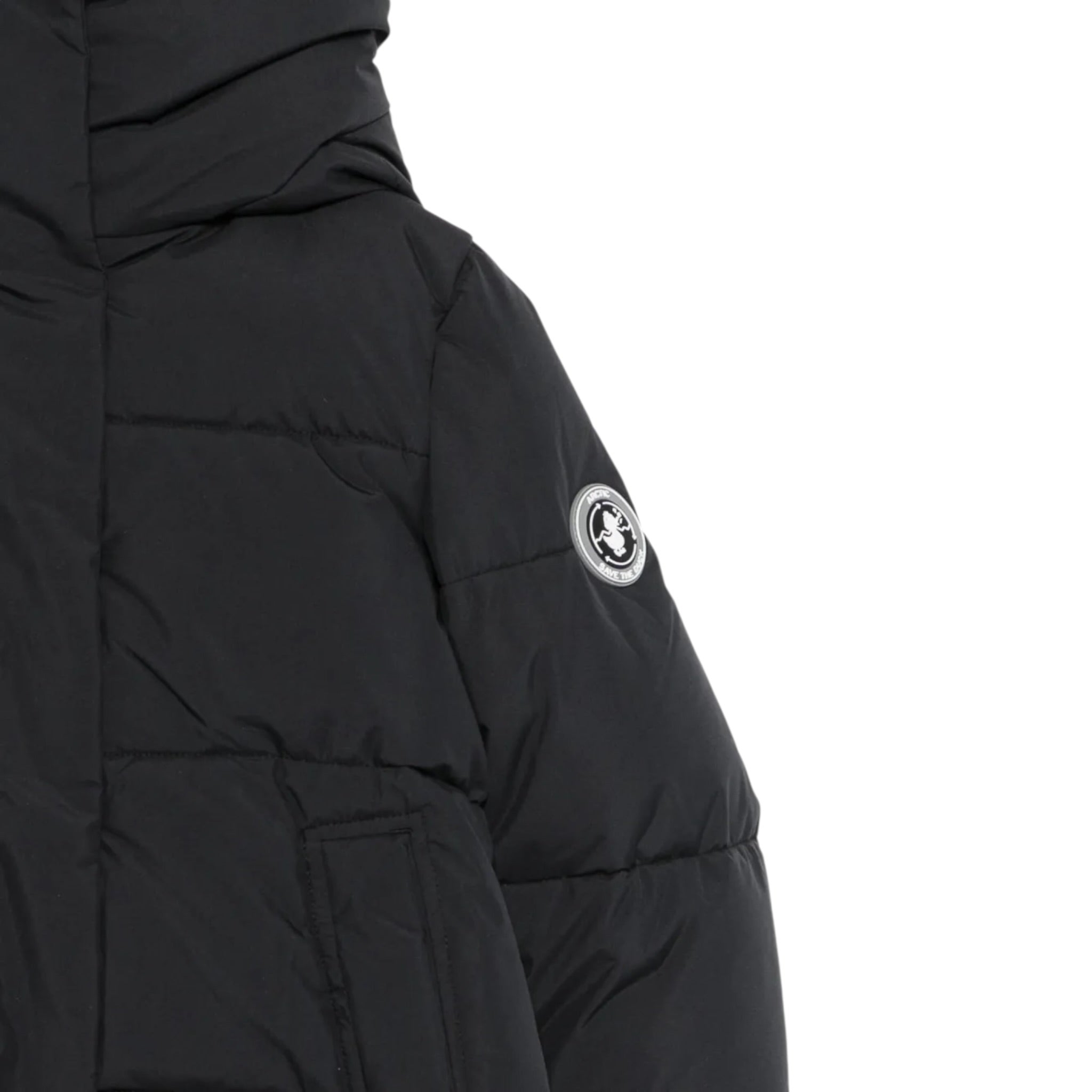 Save The Duck Giubbino tinta unita con Zip E Cappuccio Nero per Bambino P32517GLEAF21 NERO SAVE THE DUCK 