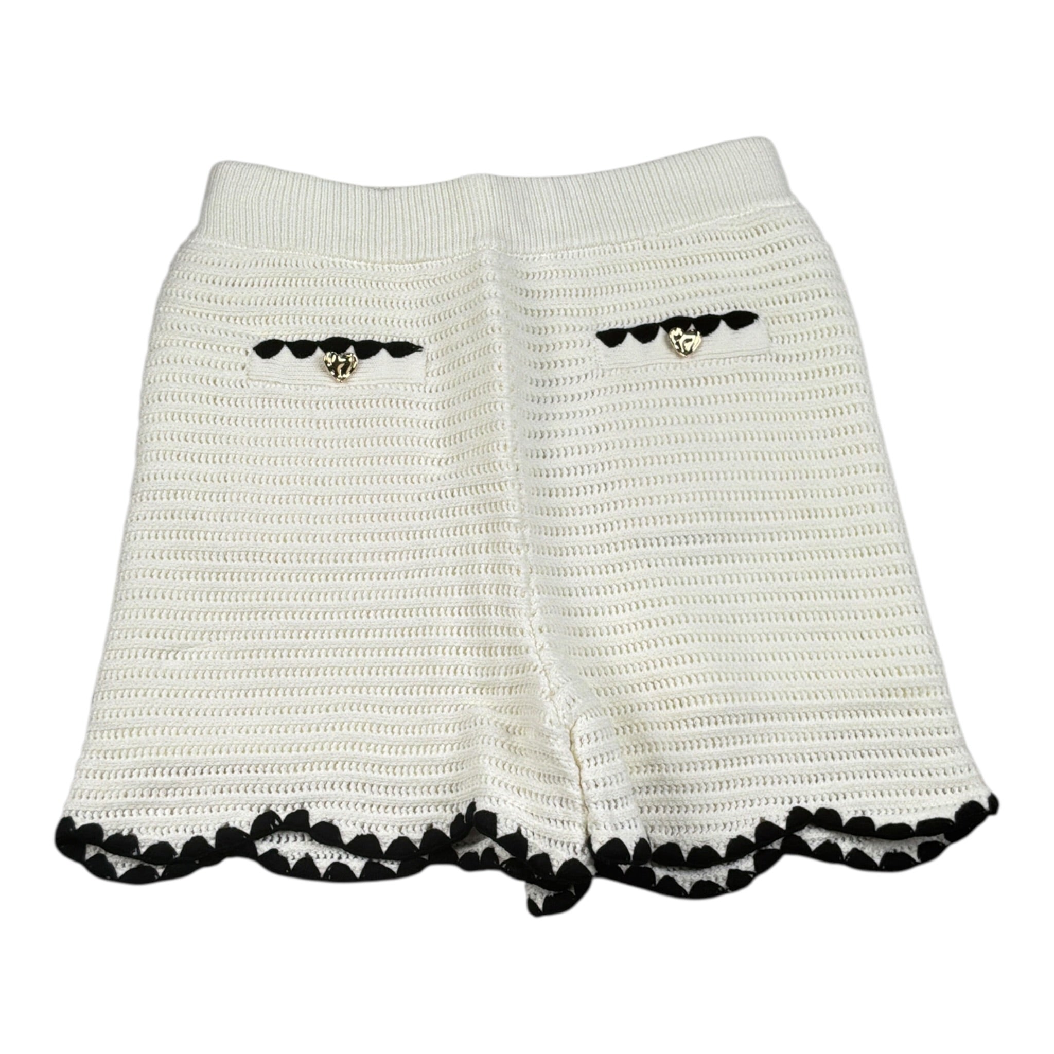 Self-Portrait Short tinta unita In Maglia Panna per Bambina PF244 PANNA SELF-PORTRAIT 
