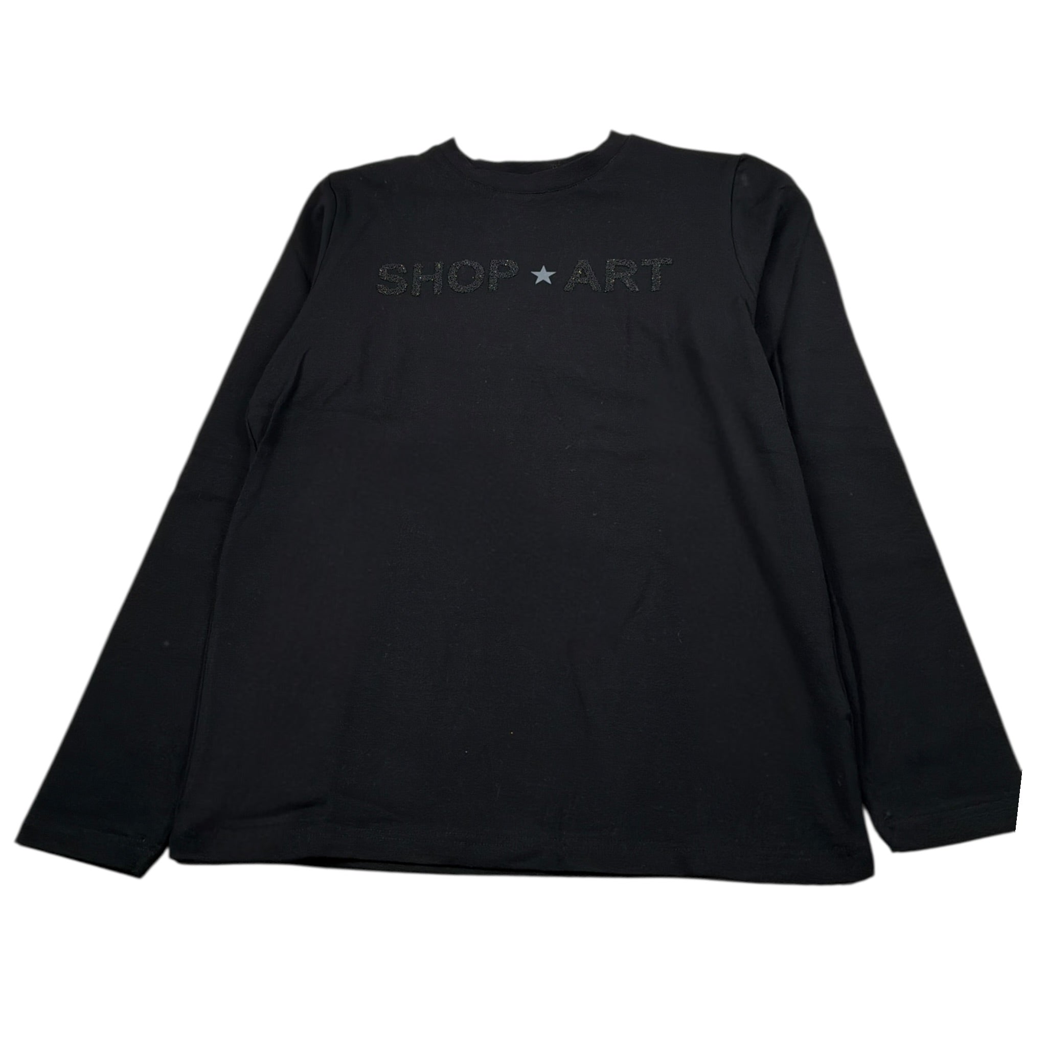 Shopart Shirt Girocollo tinta unita con Logo Nero per Bambina SAJKL000592 NERO SHOPART 
