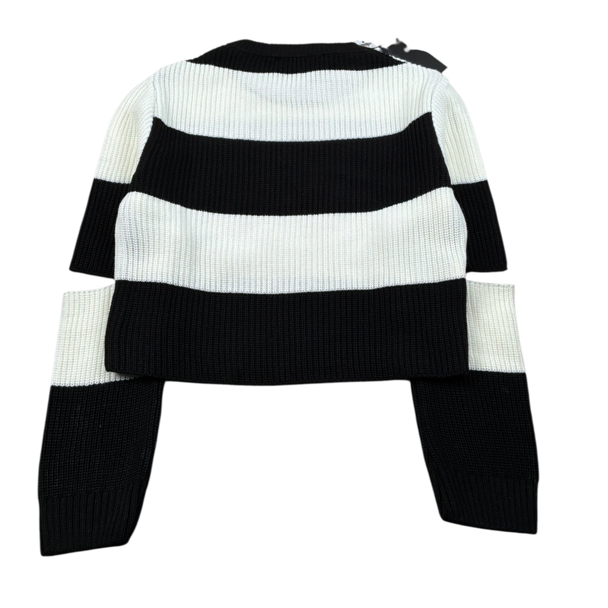 Shopart Maglia Fantasia A Righe Bicolore Bianco/Nero per Bambina SAJSM000617 BIANCO/NERO SHOPART 
