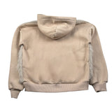 Shopart Felpa con Zip E Cappuccio tinta unita Beige per Bambina SAJSW00059 BEIGE SHOPART 