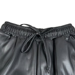 Shopart Pantalone In Ecopelle Modello Palazzo Nero per Bambina SAJTR000601 NERO SHOPART 