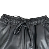 Shopart Pantalone In Ecopelle Modello Palazzo Nero per Bambina SAJTR000601 NERO SHOPART 