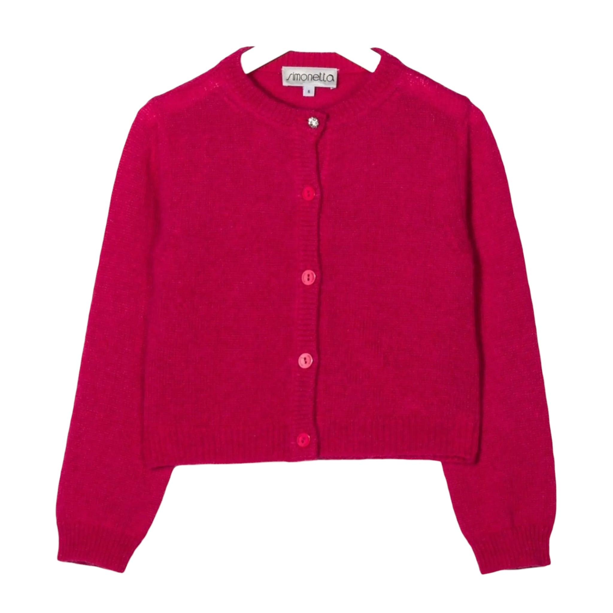 Simonetta Cardigan Tint Uita Fuxia per Neonata SV9A40 FUXIA SIMONETTA 