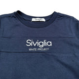 Siviglia Shirt Girocollo tinta unita con Logo Blu per Bambino SBTS00712 BLU SIVIGLIA 