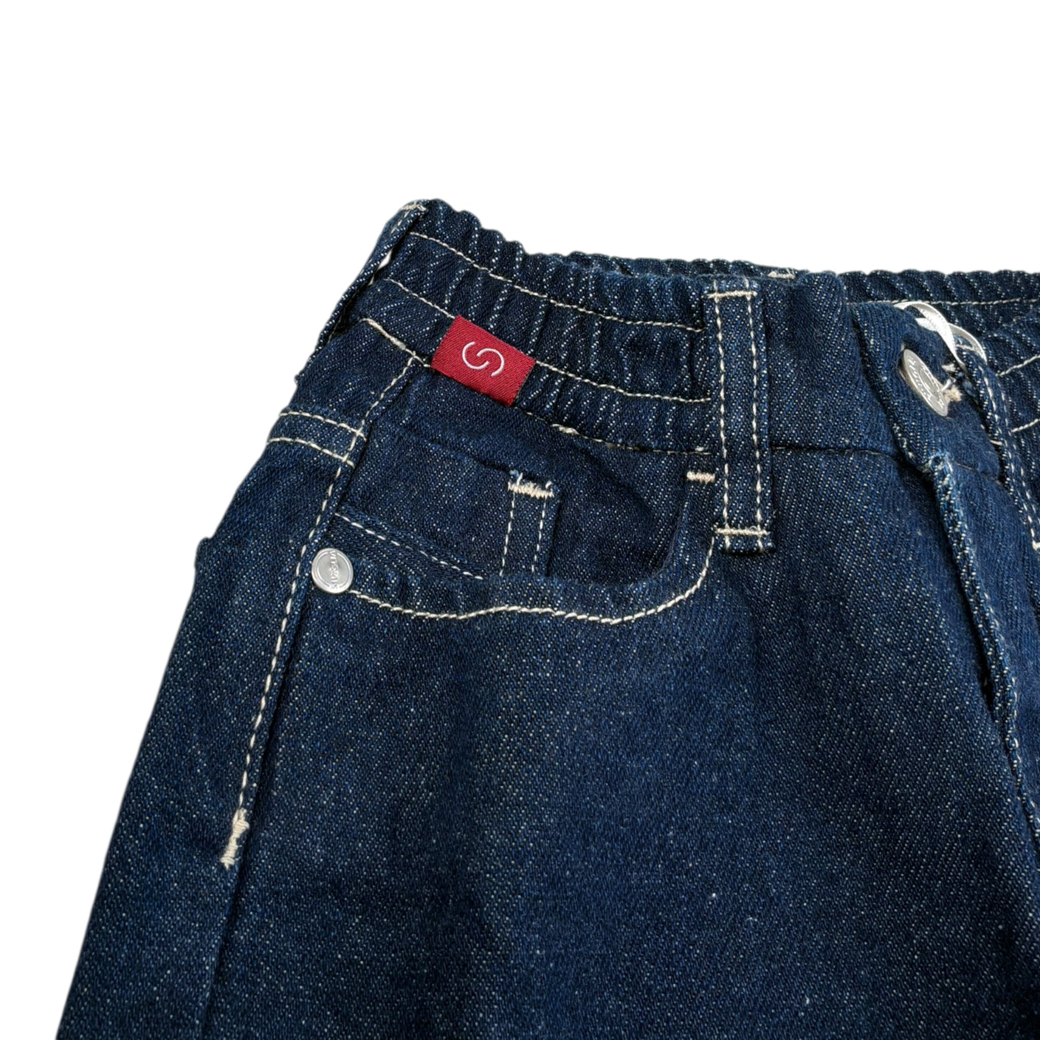 Siviglia Jeans tinta unita con Elastico In Vita Blu per Bambino SVBPT00706 BLU SIVIGLIA 