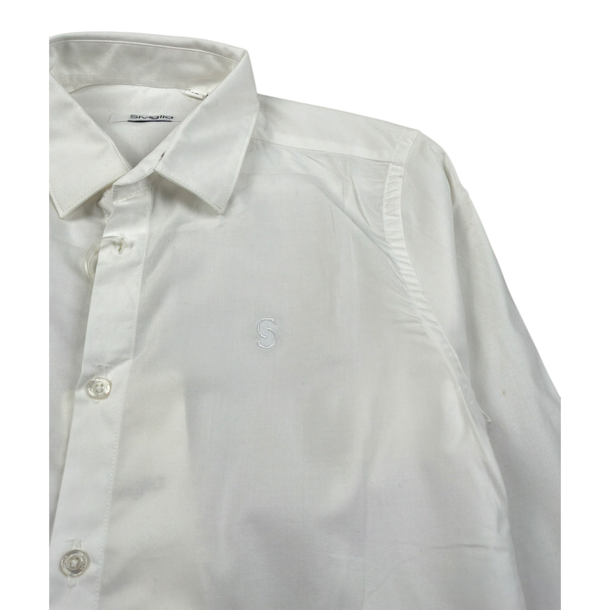 Siviglia Camicia Manica Lunga tinta unita Bianco per Bambino SVBSH00643 BIANCO SIVIGLIA 