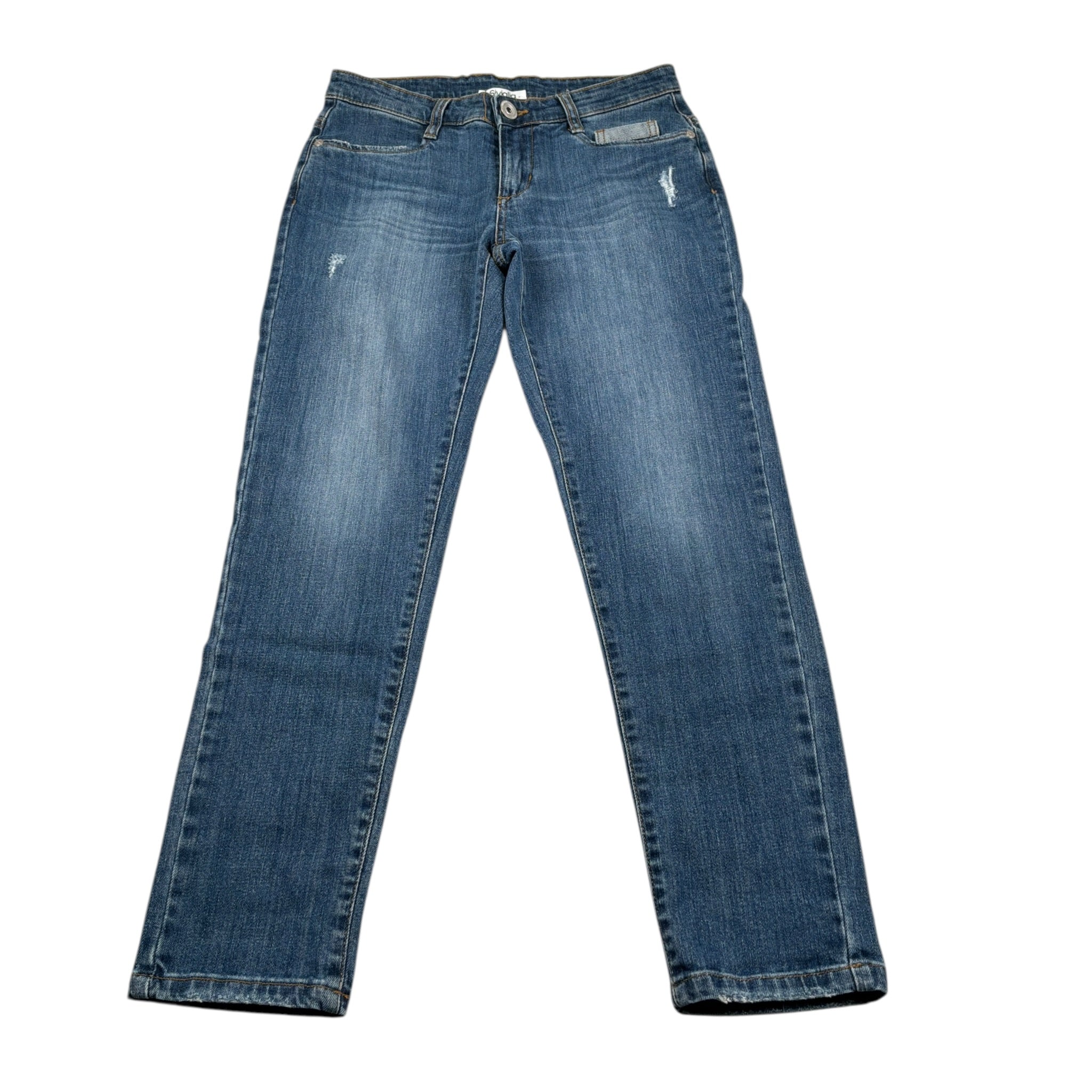 Siviglia Jeans tinta unita con 5 Tasche Blu per Bambino SVJPT00537 BLU SIVIGLIA 