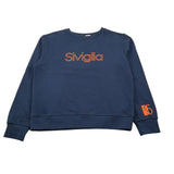 Siviglia Felpa Chiusa Girocollo tinta unita con Logo Blu per Bambino SVJST00302 BLU SIVIGLIA 
