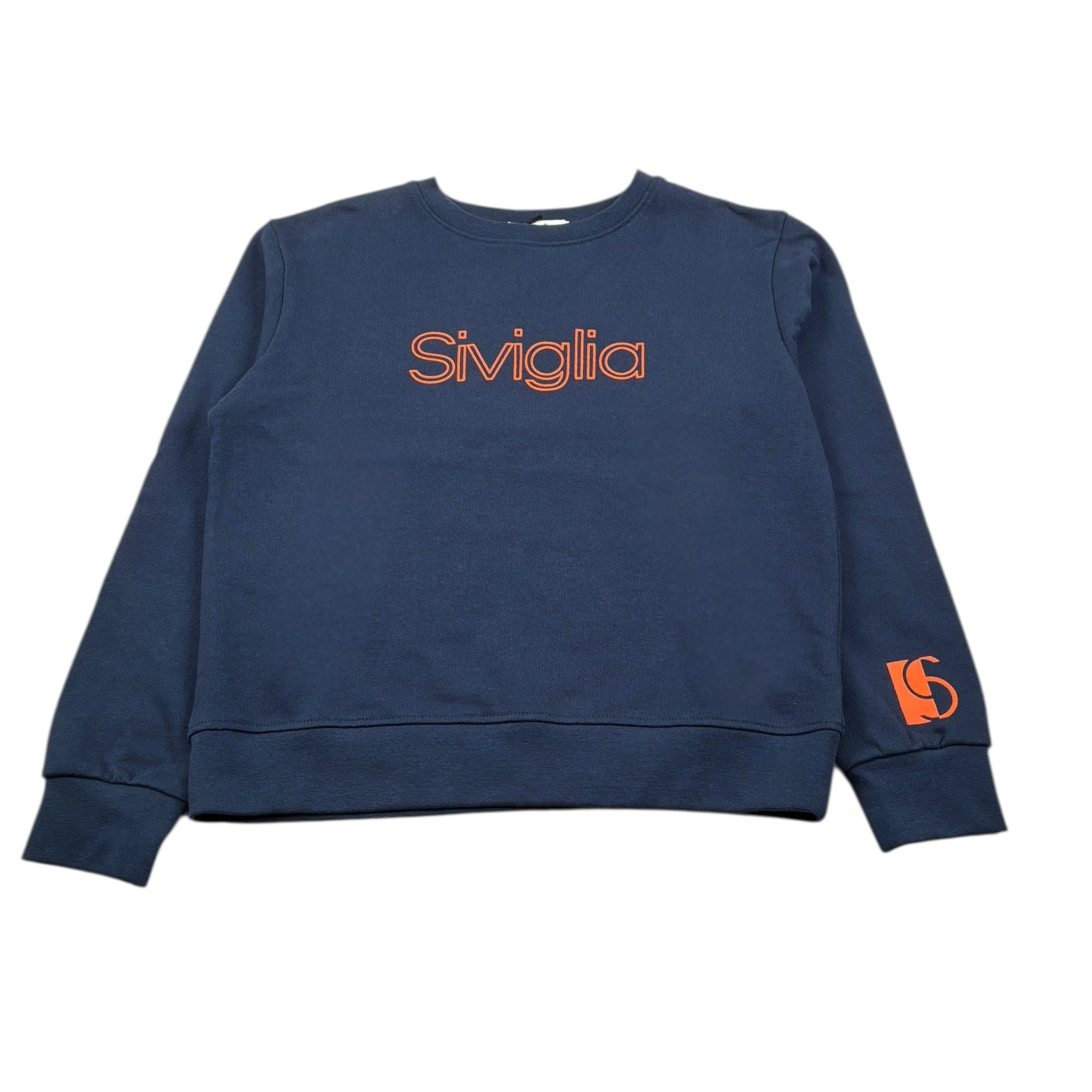 Siviglia Felpa Chiusa Girocollo tinta unita con Logo Blu per Bambino SVJST00302 BLU SIVIGLIA 