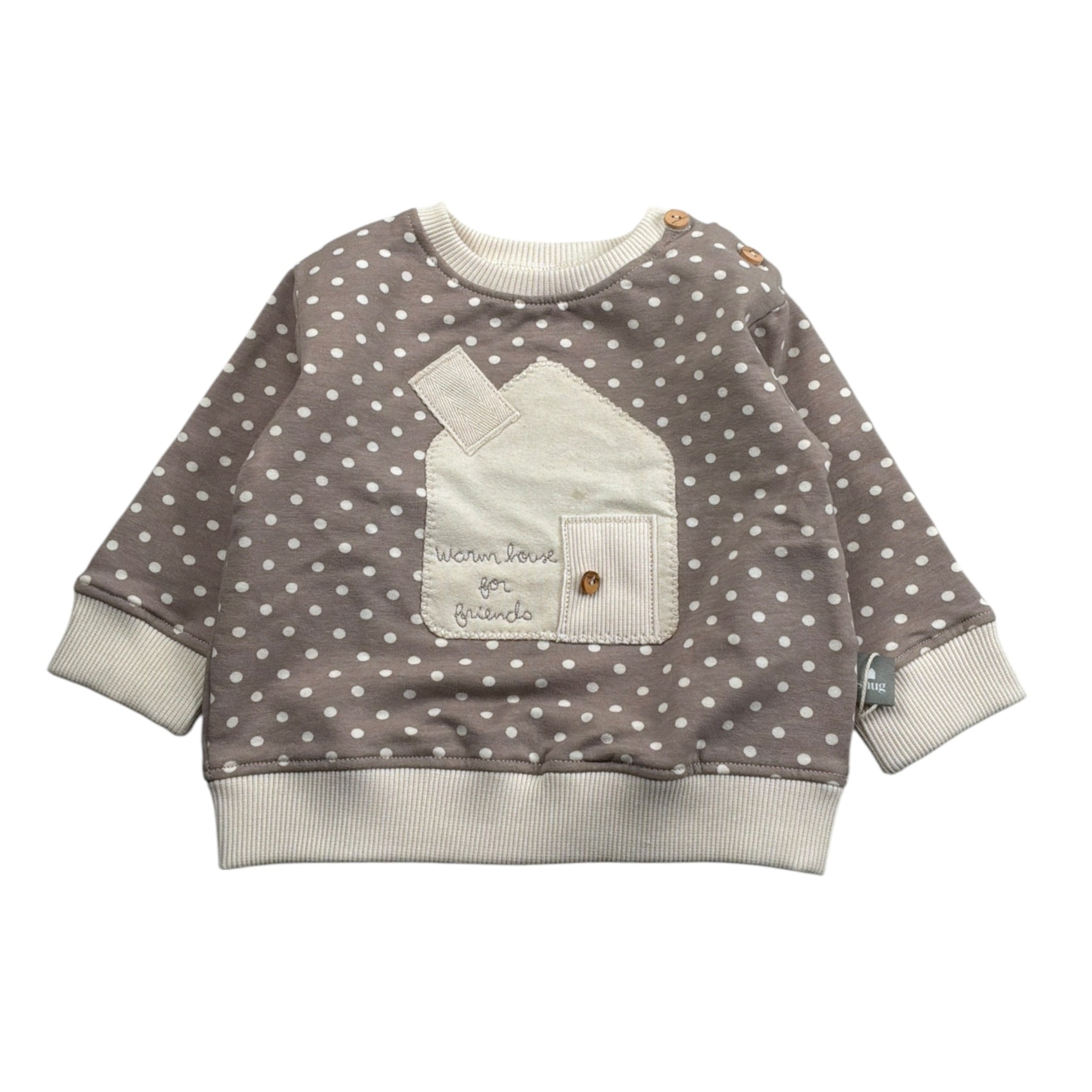 Snug Felpa tinta unita con Stampa E Pois Fango per Neonato 930AY5W083G22 FANGO SNUG 