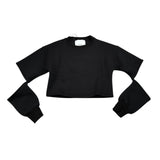 So Twee By Miss Grant Felpa tinta unita con Manicotti Nero per Bambina ST0128 NERO SO TWEE BY MISS GRANT 