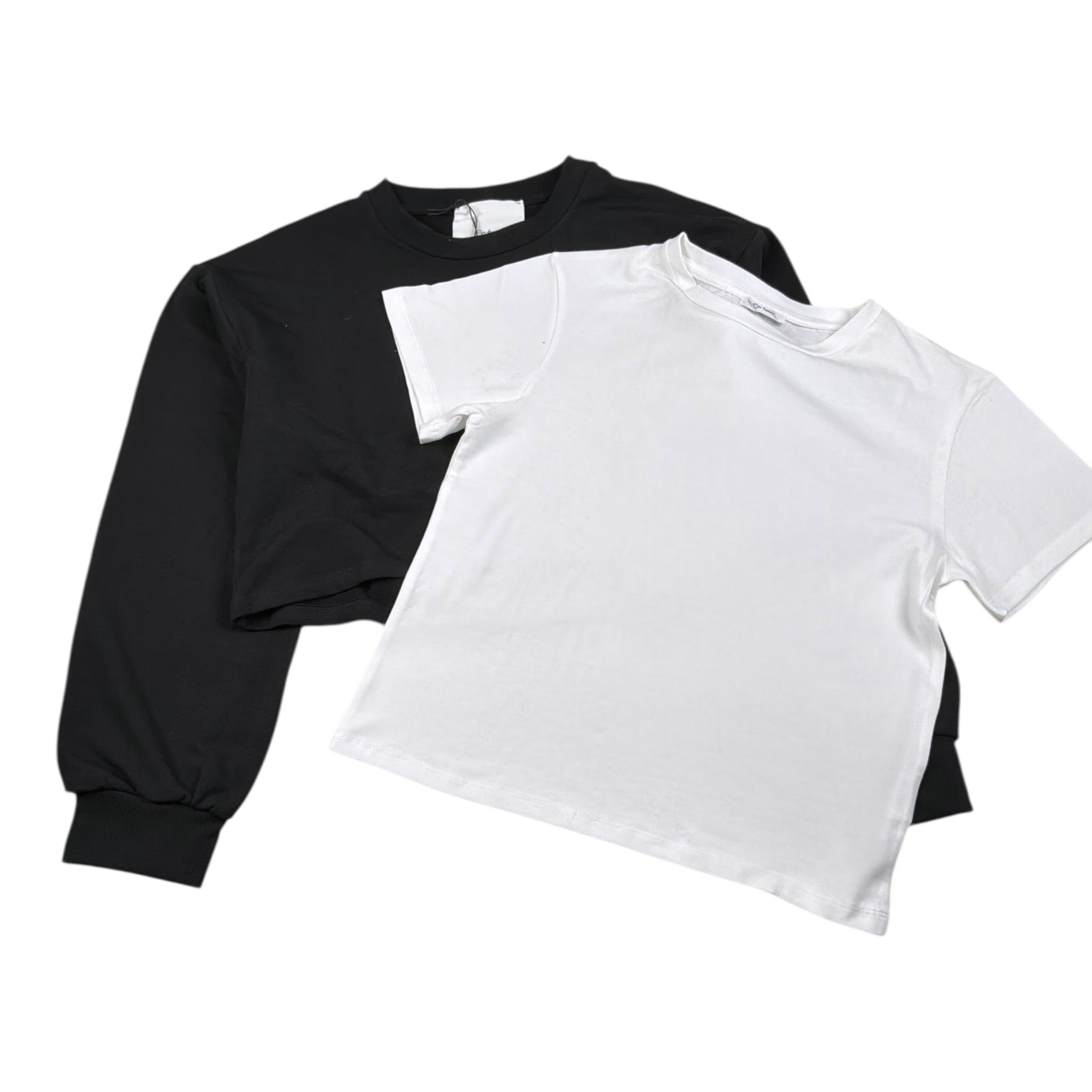 So Twee By Miss Grant Set 2Pz Felpa-T-Shirt Bicolore Bianco/Nero per Bambina ST0138 BIANCO/NERO SO TWEE BY MISS GRANT 