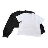 So Twee By Miss Grant Set 2Pz Felpa-T-Shirt Bicolore Bianco/Nero per Bambina ST0138 BIANCO/NERO SO TWEE BY MISS GRANT 