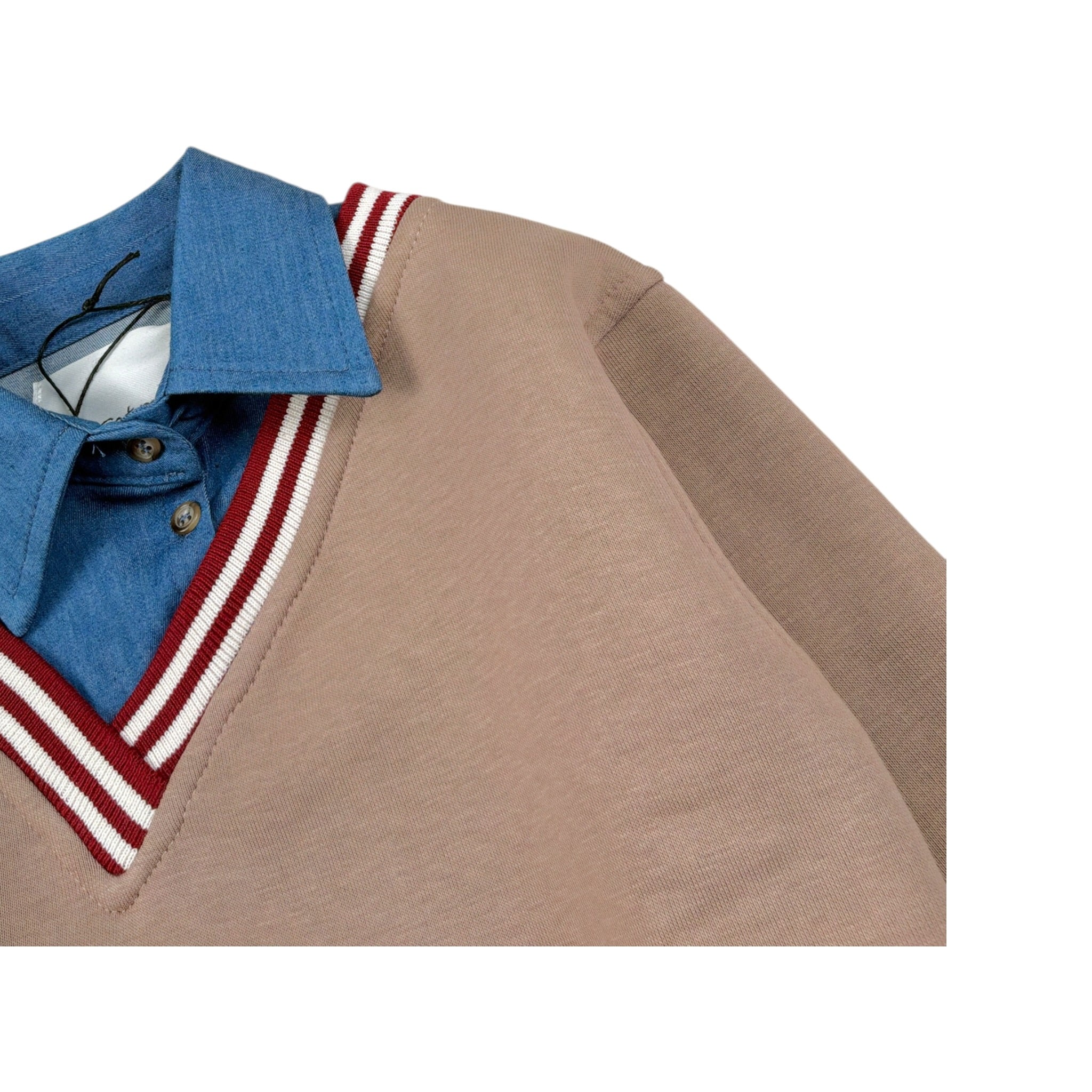 So Twee By Miss Grant Maglia tinta unita con Finta Camicia Beige per Neonata ST0147BN BEIGE SO TWEE BY MISS GRANT 