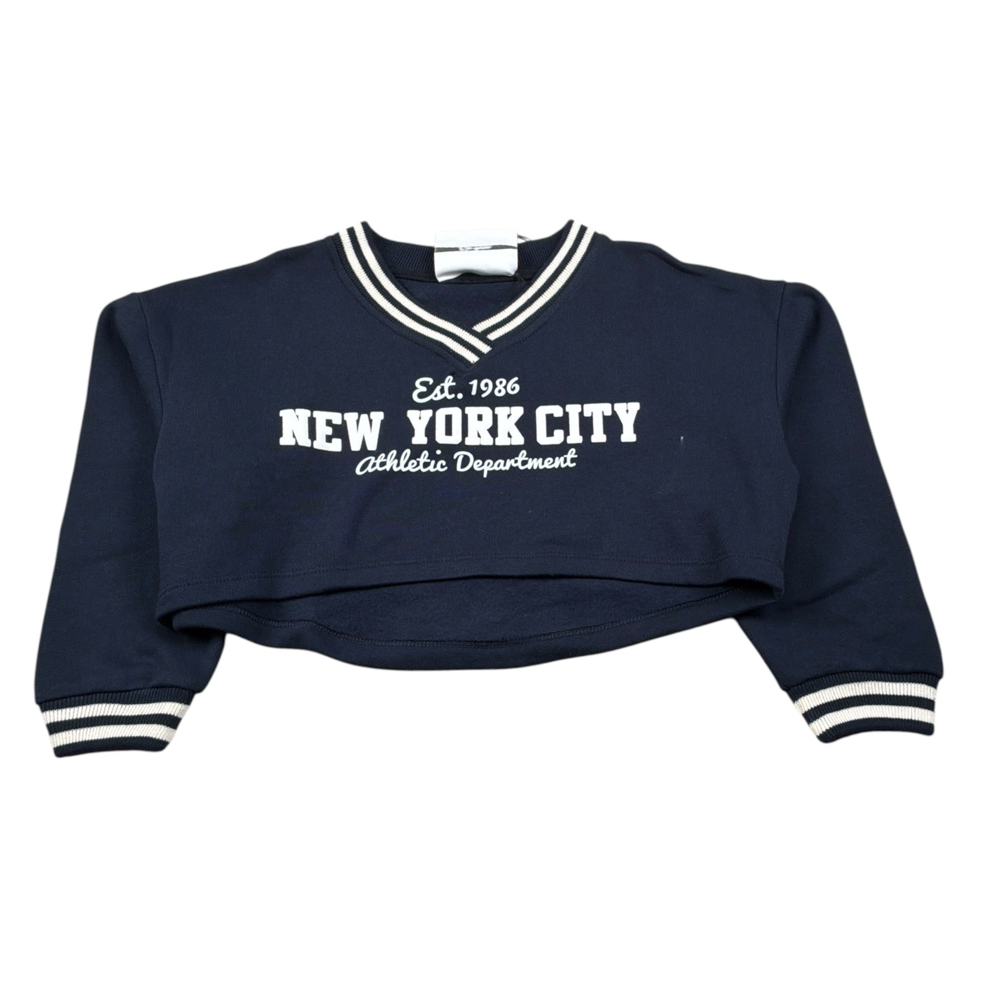 So Twee By Miss Grant Felpa Chiusa Girocollo tinta unita Blu per Bambina ST0132 BLU SO TWEE BY MISS GRANT 