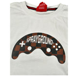 Sprayground T-Shirt Girocollo tinta unita con Stampa Bianco per Bambino SPY1139WHT BIANCO SPRAYGROUND 