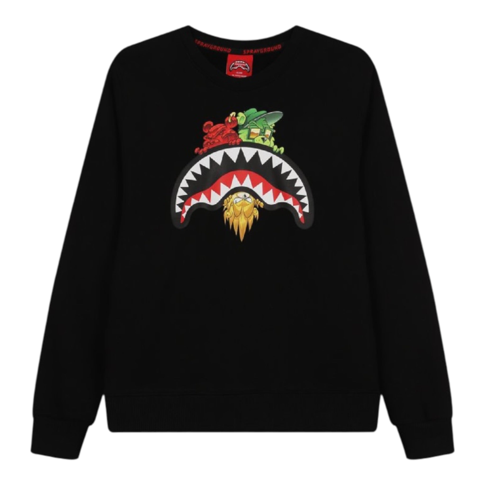 Sprayground Felpa tinta unita con Stampa Nero per Bambino SPY1344GBLK NERO SPRAYGROUND 