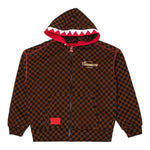 Sprayground Felpa Bicolore con Zip E Cappuccio Marrone/Nero per Bambino SPY1362G MARRONE/NERO SPRAYGROUND 