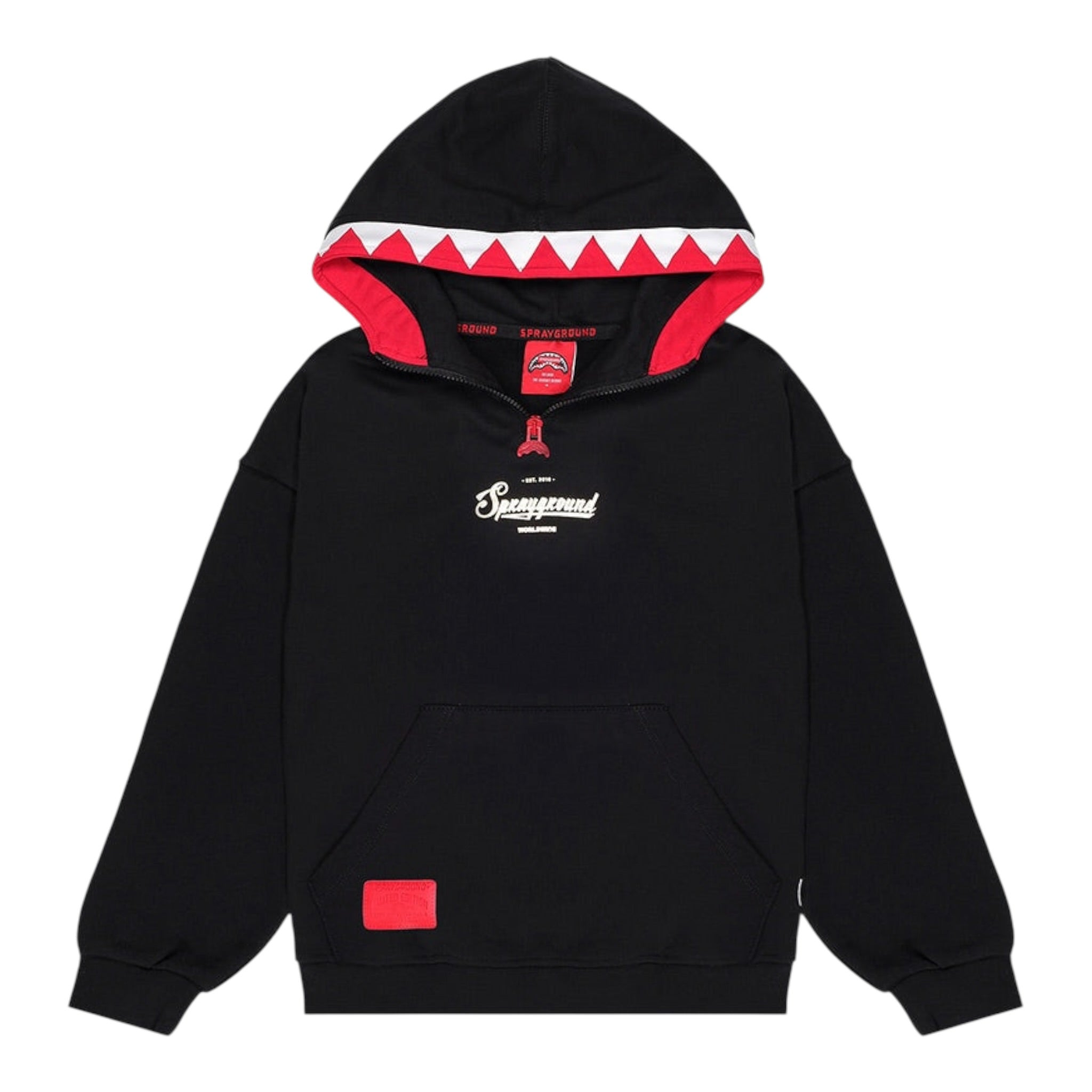 Sprayground Felpa tinta unita con Cappuccio Nero per Bambino SPY1363GBLK NERO SPRAYGROUND 