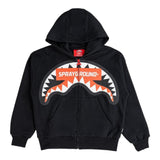 Sprayground Felpa tinta unita con Zip E Cappuccio Nero per Bambino SPY1369GBLK NERO SPRAYGROUND 