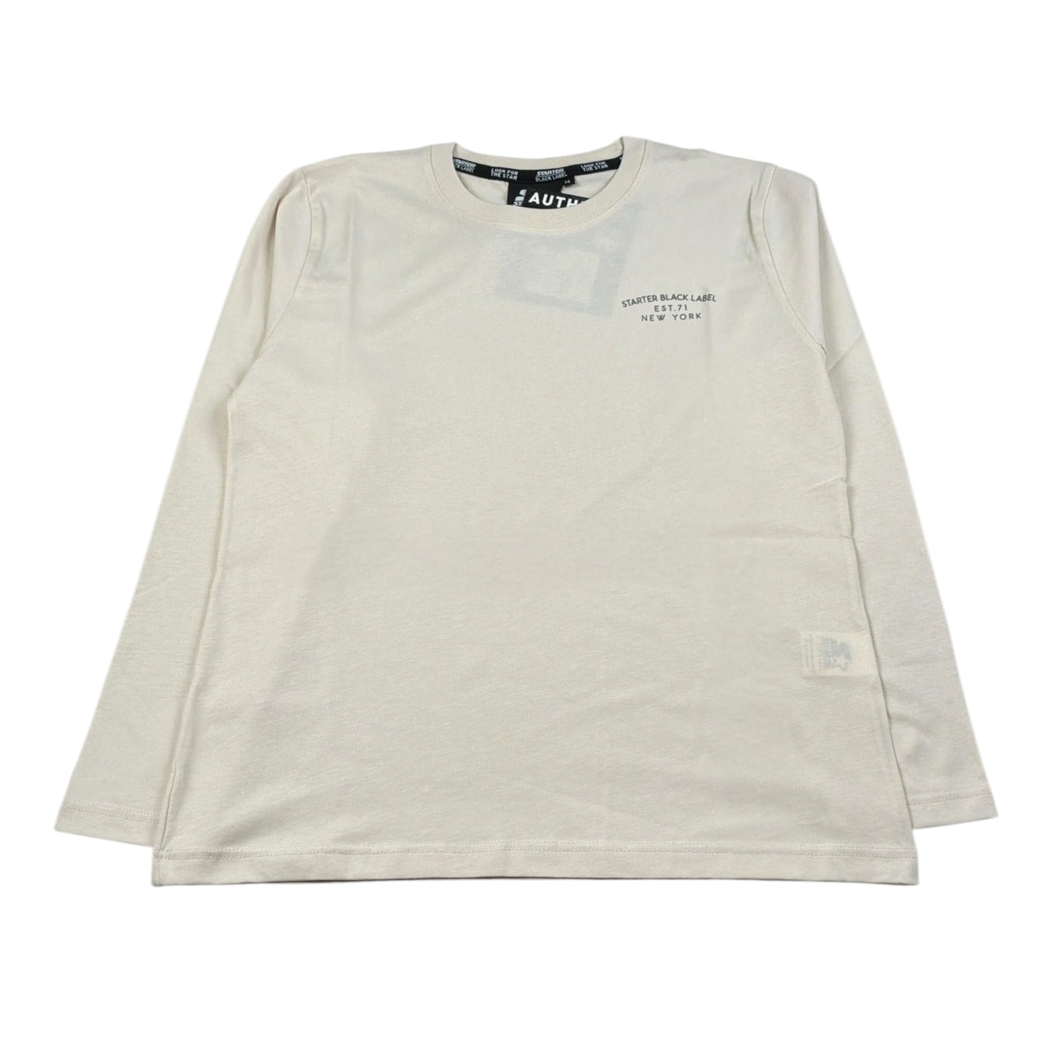 Starter Shirt Girocollo tinta unita con Logo Beige per Bambino 3288 BEIGE STARTER 