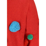 Stella Mccartney Maglia tinta unita con Pon Pon Arancione per Bambina TV9C10 ARANCIONE STELLA McCARTNEY 
